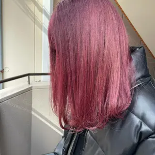 ミディアム カラー パーマ ヘアアレンジ メンズ キッズ ネイル マツエク・マツパ 切りっぱなしヘアボブ ミディアムヘアRYOのヘアスタイル