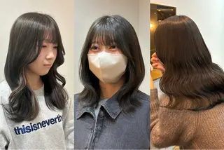 ミディアム 柴田真衣 /ナチュラル/半個室のヘアスタイル