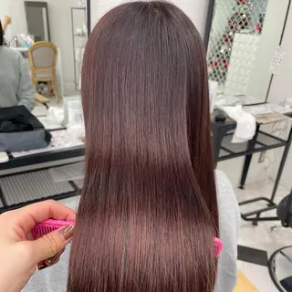 ミディアム カラー パーマ ヘアアレンジ メンズ キッズ ネイル マツエク・マツパ アイブロウ mona/ ストレートスタイル✨のヘアスタイル