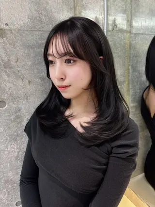 ミディアム 顔周り🇰🇷韓国 レイヤー/モエのヘアスタイル