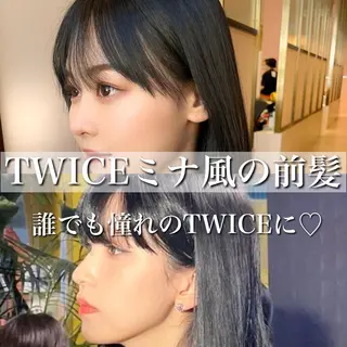 セミロング カラー 顔周り特化/韓国ヘア /レイヤー/吉野幸大のヘアスタイル