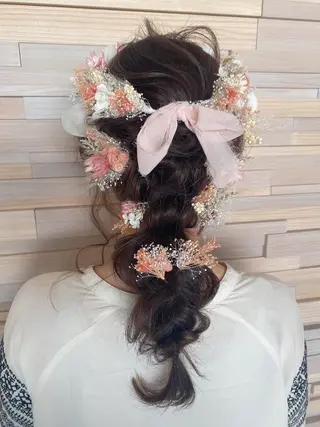 セミロング ヘアアレンジ Hair&Rich  style　genesis所属・早朝、日祝セット🉑 TSUBASAのヘアスタイル