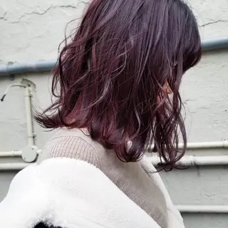 ミディアム カラー 🙃 透明感カラー/ボブのヘアスタイル