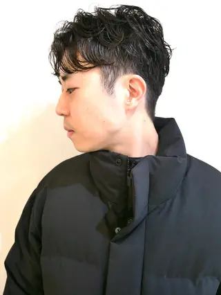 パーマ メンズ 宇佐美/ボブ／ 顔まわりレイヤーのヘアスタイル