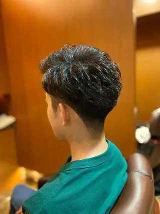 ミディアム 北川 竜也のヘアスタイル