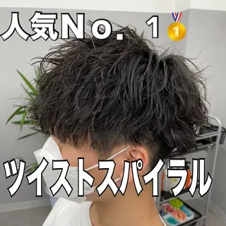 パーマ メンズ ボブ/レイヤー/透明 感カラー/Dai🌿のヘアスタイル