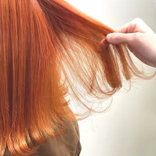 ミディアム カラー パーマ ヘアアレンジ メンズ キッズ ネイル マツエク・マツパ 切りっぱなしヘアボブ ミディアムヘアRYOのヘアスタイル