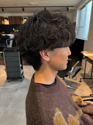 パーマ メンズ 保立/フェザーパーマ /メンズカット千葉のヘアスタイル