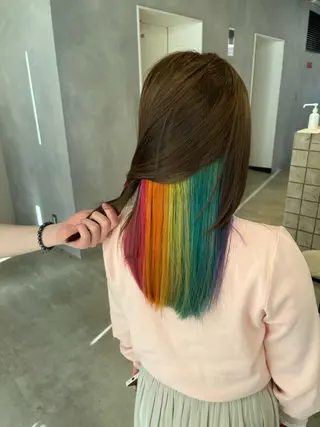 ロング カラー 🦋レイヤーカット ミドリカワ🦋のヘアスタイル