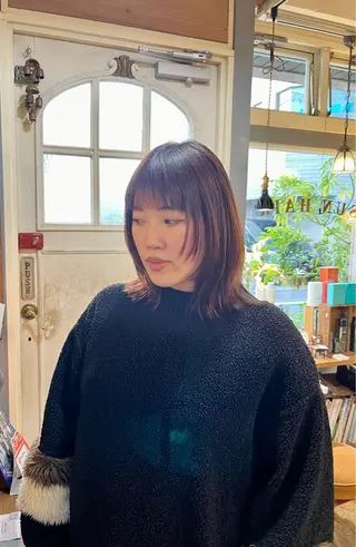 ミディアム カラー トレンドパーマ☝️ 🌱ショート/緒方椋のヘアスタイル