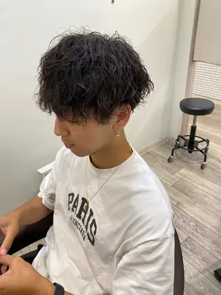 ショート パーマ メンズ マツモト カラー/ショートボブのヘアスタイル