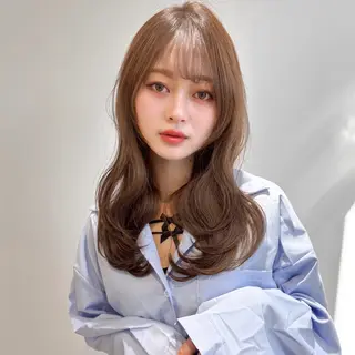 セミロング 原宿/韓国レイヤー ボブ/顔周りYasuのヘアスタイル