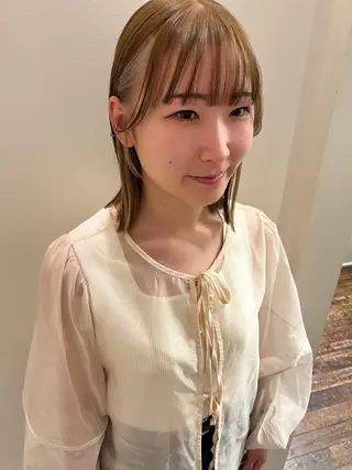 ミディアム 【美ボブ.艶カラー. 梅田茶屋町】midoのヘアスタイル