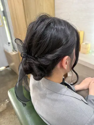 ミディアム ヘアアレンジ 縮毛矯正/ /関内/あべももこのヘアスタイル