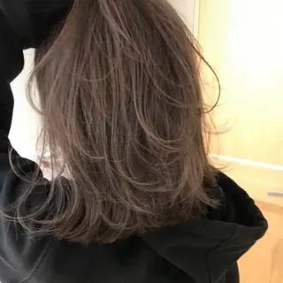 カラー オリーブ🎶アッシュ グレージュちひろ🧸のヘアスタイル