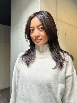 セミロング カラー 似合わせウルフ/ レイヤー/山本祐輔のヘアスタイル