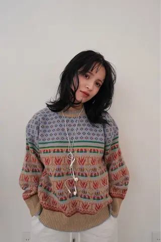 ミディアム パーマ さとう あやかのヘアスタイル