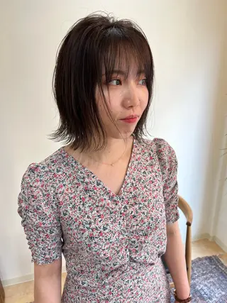 ミディアム 【⭐️艶髪レイヤー カット⭐️】長谷川のヘアスタイル