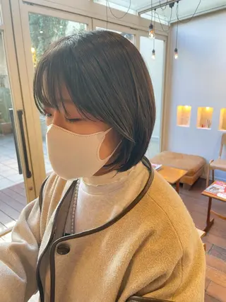 ショート カラー 抜け感ボブ×パーマ |kazaneのヘアスタイル