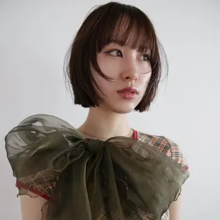 ミディアム 田中 里奈のヘアスタイル