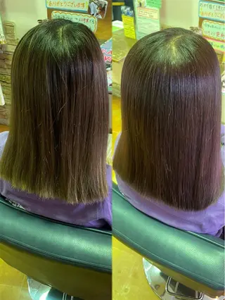 ミディアム カラー 山口 彩海のヘアスタイル