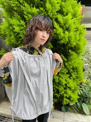 ミディアム パーマ パーマ美容師🌈中村 絢美のヘアスタイル