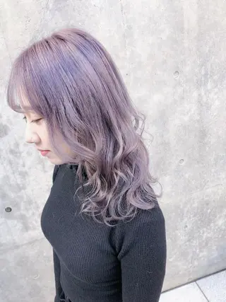 ロング カラー ヘアアレンジ メンズ キッズ 💟Chloe原宿店 🩶ハイトーンのヘアスタイル