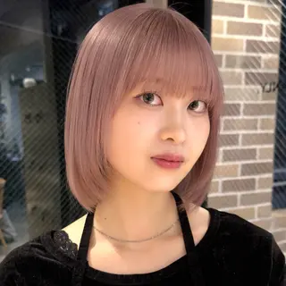 カラー ウルフ/レイヤー/ ブリーチカラーのヘアスタイル