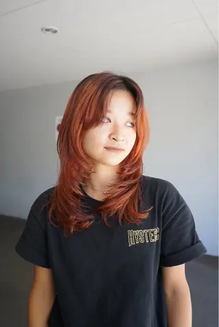 セミロング 産休中です 艶カラー♡オカのヘアスタイル