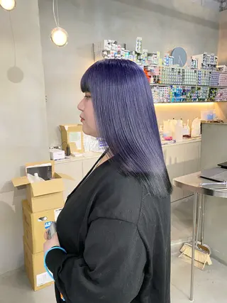 セミロング カラー 前橋 姫奈のヘアスタイル