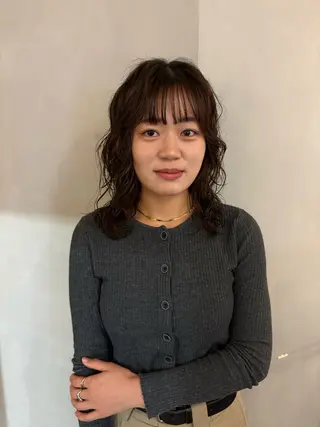 ミディアム パーマ/ボブ,ロング ヤマシタミウ🌀のヘアスタイル