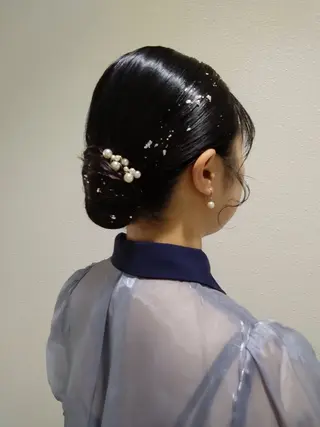 セミロング ヘアアレンジ Hair&Make Delight*のヘアスタイル