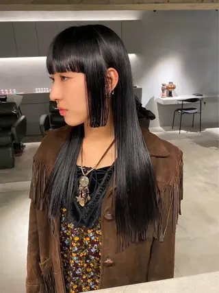 ロング カラー 中村 衣里のヘアスタイル