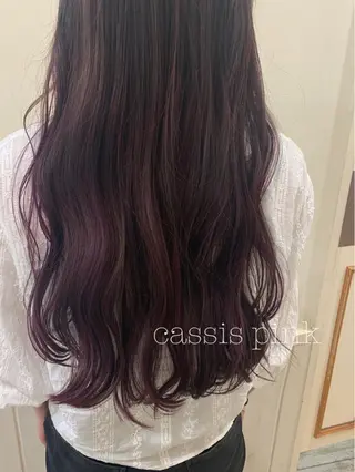 ロング カラー ぱつっとボブ/ 小野あかねのヘアスタイル