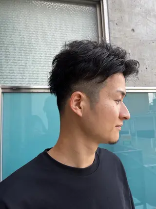 ショート カラー パーマ メンズ 久木原 ゆりのヘアスタイル