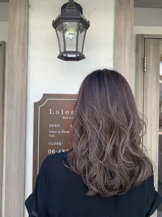 セミロング カラー パーマ ヘアアレンジ 韓国♡ハイライト ♡YURIのヘアスタイル