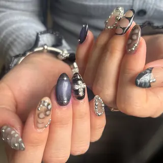 メンズ ネイル ✨akari✨千葉駅 アート、メンズネイルのネイルデザイン