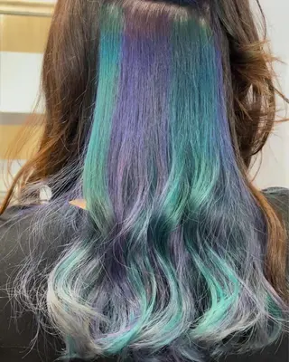 セミロング カラー 原宿サロン代表 デザインカラー伊藤卓のヘアスタイル
