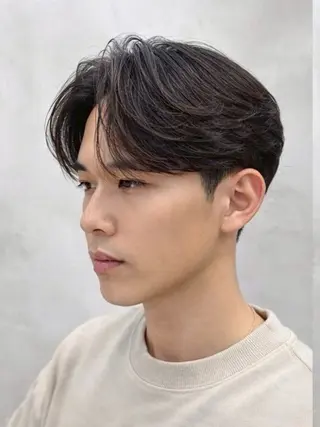 ショート パーマ メンズ センターパート職人 柏/メンズ/ ハルキのヘアスタイル
