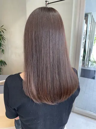 セミロング カラー 🦋うる艶透明感ヘア 今井達也のヘアスタイル