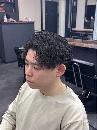 ショート パーマ メンズ 柏メンズカットパーマ NO.1タイチのヘアスタイル