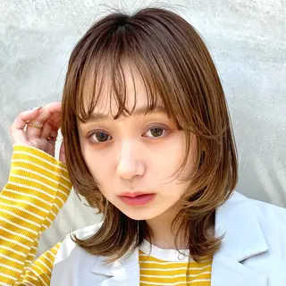 セミロング カラー 髪質改善 /市村 優音のヘアスタイル