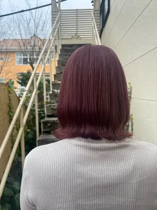 ミディアム カラー ルプラボウ／艶カラー ／髪質改善／アサミのヘアスタイル