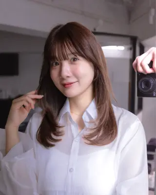 ロング カラー ヘアアレンジ レイヤー/グレージュ 渋谷表参道/小森波琉のヘアスタイル