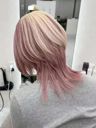 ミディアム カラー 女性専用サロン梅田 髪質改善カラーakiのヘアスタイル