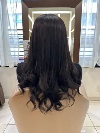ロング カラー メンズ特化シャドウパ ーマラウンドマッシュのヘアスタイル