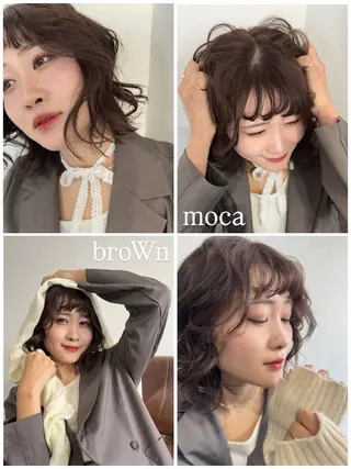 ミディアム カラー さあや 【透け感/艶感】のヘアスタイル