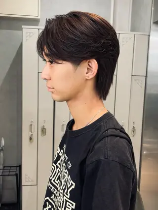 ショート カラー パーマ メンズ 石満 諒 メンズ縮毛矯正のヘアスタイル