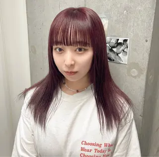 セミロング カラー ヘアアレンジ harua キュプレ/アイリストのマツエク・マツパデザイン