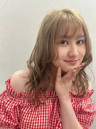 ロング カラー ヘアアレンジ ️ちば🩵JILLE 恵比寿 透明感カラーのヘアスタイル